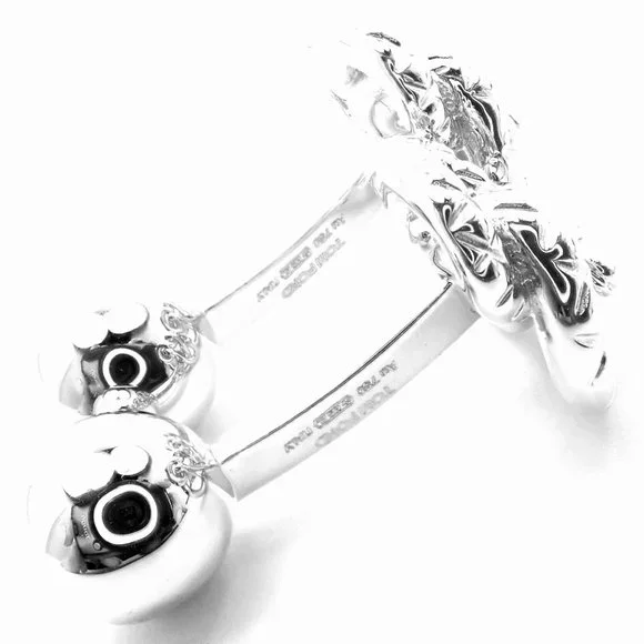 Rare! Authentic Tom Ford 18k White Gold Snake Cufflinks Box - Picture 5 of 9